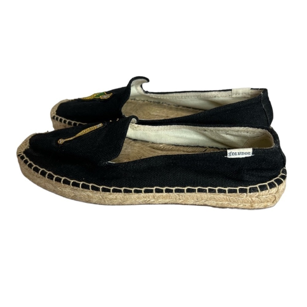 SOLUDO Champange Espadrille (Black) size 7.5 Very Gently Worn - Picture 5 of 7